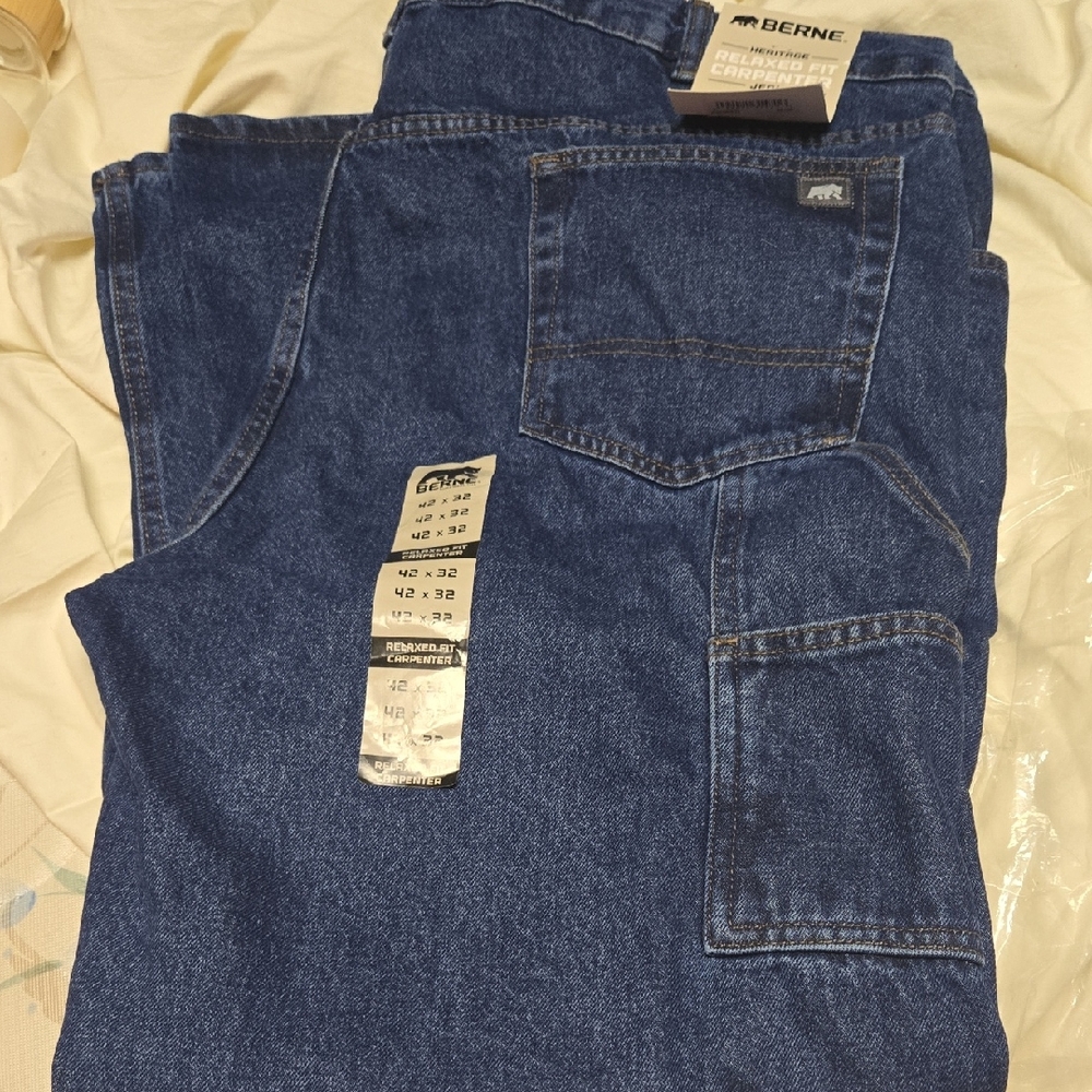 Berne Blue Denim Carpenter Work Pants